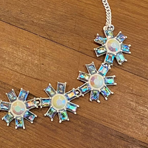 CREWCUTS BY J. CREW PINK & IRIDESCENT CRYSTAL STATEMENT NECKLACE NWOT - Picture 8 of 11